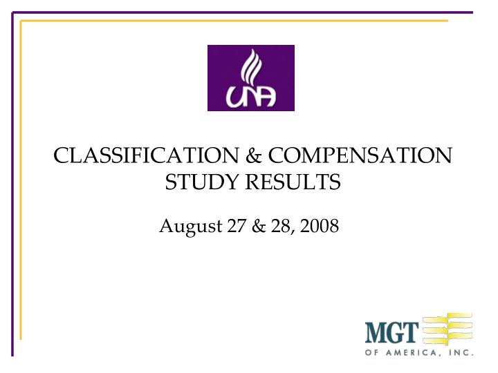 classification compensation study results
