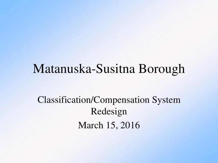 matanuska susitna borough