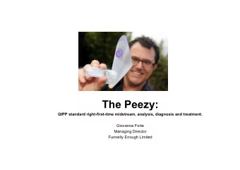 The Peezy:  QIPP standard right-first-time midstream, analysis, diagnosis and treatment.  Giovanna