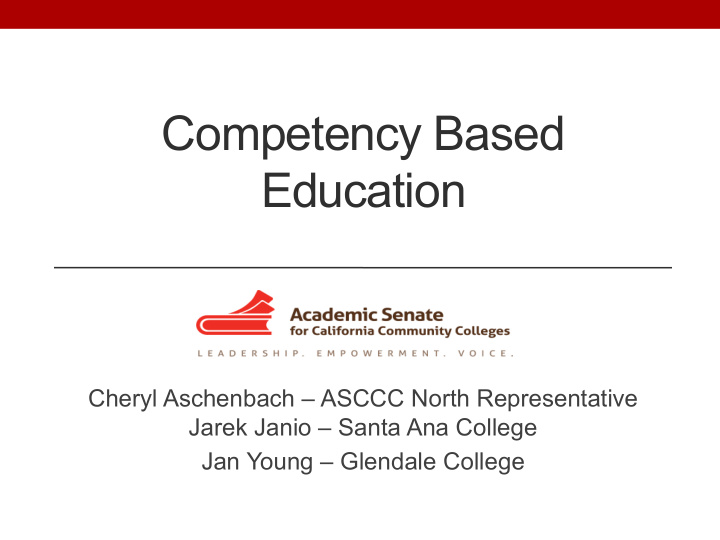 competency based education
