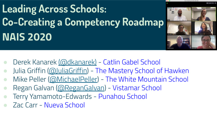 leading across schools co creating a competency roadmap