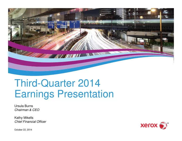 third quarter 2014 earnings presentation