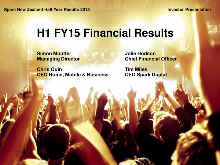 h1 fy15 financial results