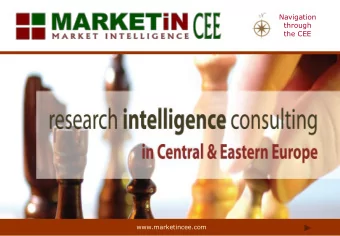 Navigation  through  the CEE  www.marketincee.com  Navigation Through  the CEE  Introduction For