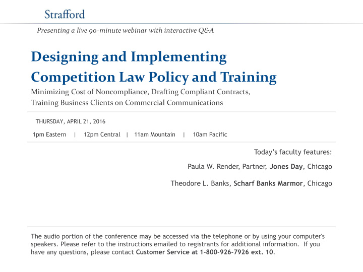 designing and implementing competition law policy and