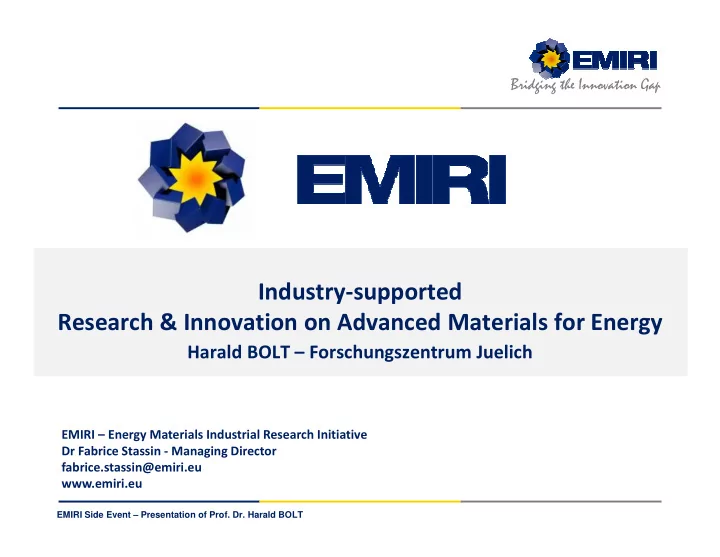 industry supported research innovation on advanced