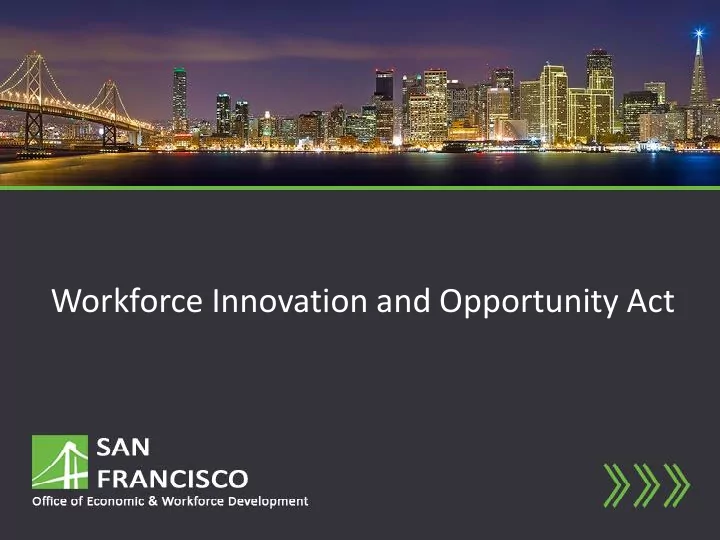 workforce innovation and opportunity act