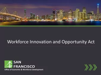 Workforce Innovation and Opportunity Act  Workforce Innovation &amp; Opportunity Act (WIOA)