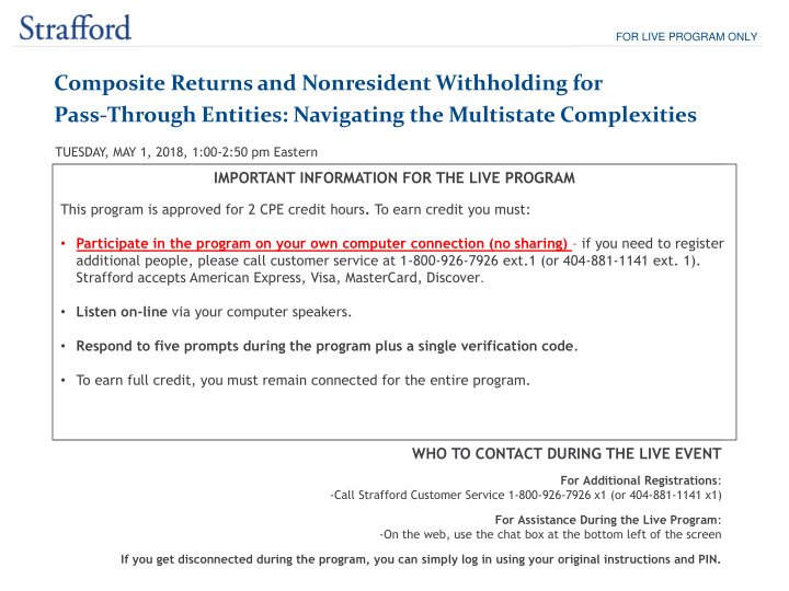 composite returns and nonresident withholding for pass