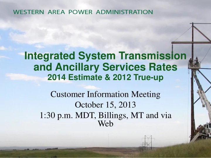 integrated system transmission and ancillary services