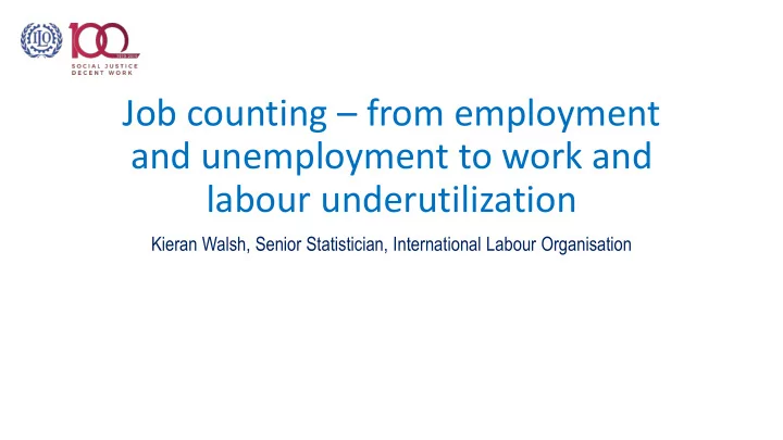 job counting from employment