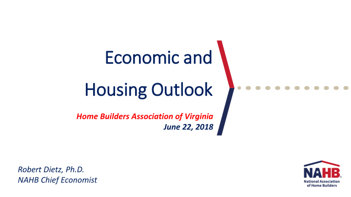 economic and housing outlook