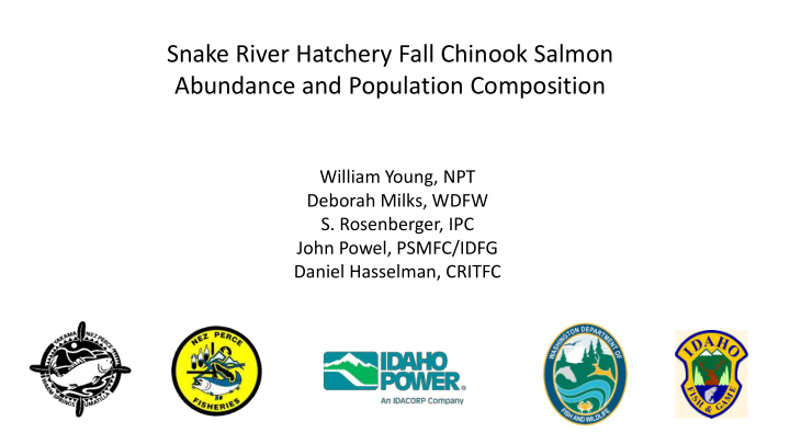 snake river hatchery fall chinook salmon abundance and