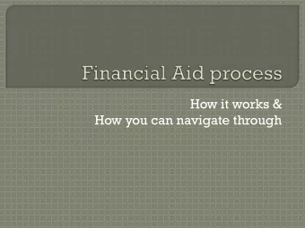 How you can navigate through  COA= Cost of Attendance.  EFC = Expected Family Contribution.