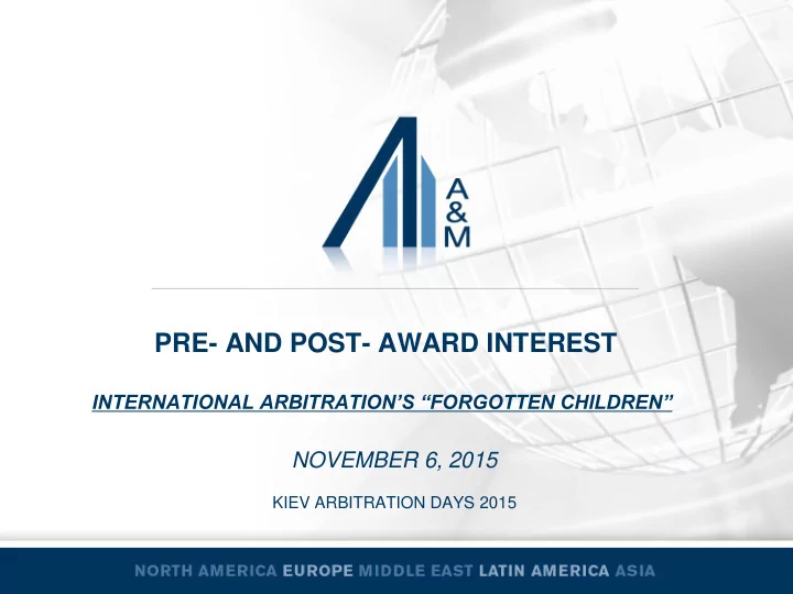 pre and post award interest