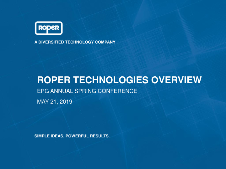 roper technologies overview