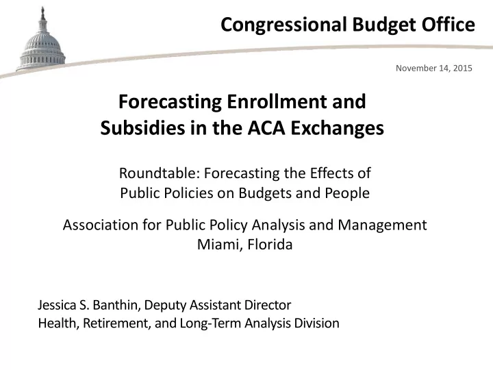 congressional budget office