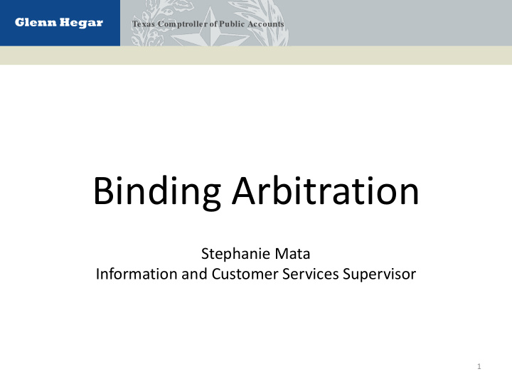 binding arbitration