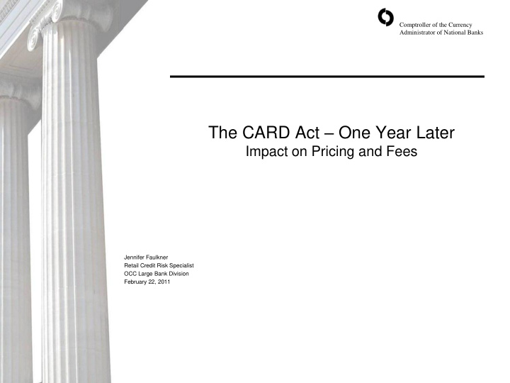 the card act one year later