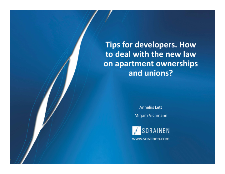 tips for developers how to deal with the new law on