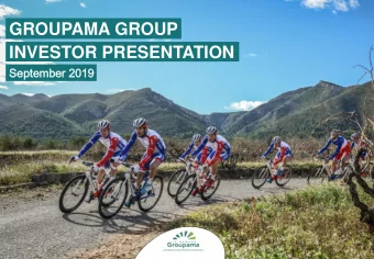 GROUPAMA GROUP  INVESTOR PRESENTATION  Sep  epte  tember  mber 20  2019  19  DISC  DI  SCLA  LAIME