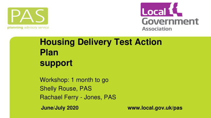 housing delivery test action