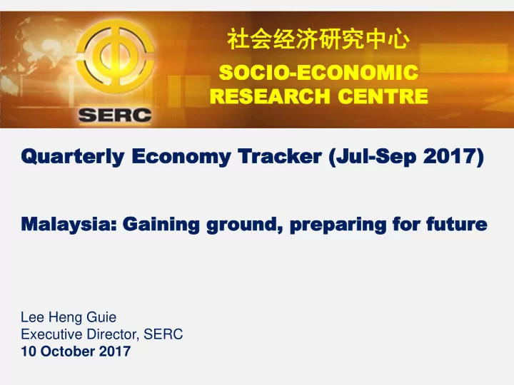socio socio economic economic re rese sear arch ch ce