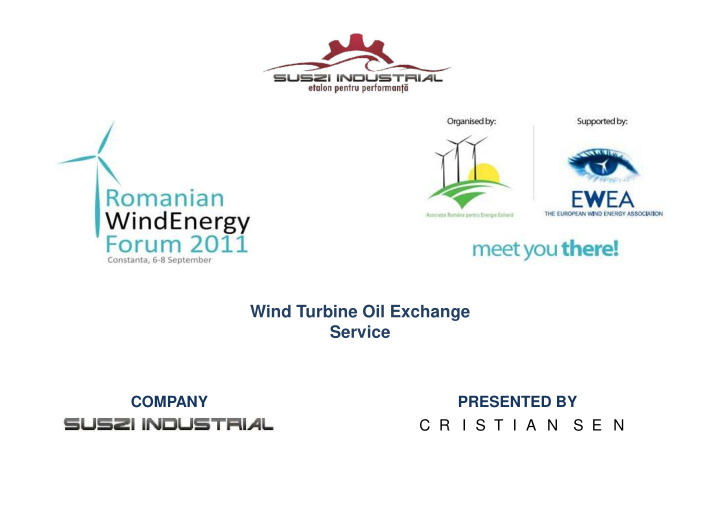 wind turbine oil exchange service