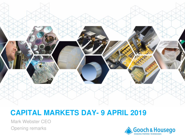 capital markets day 9 april 2019
