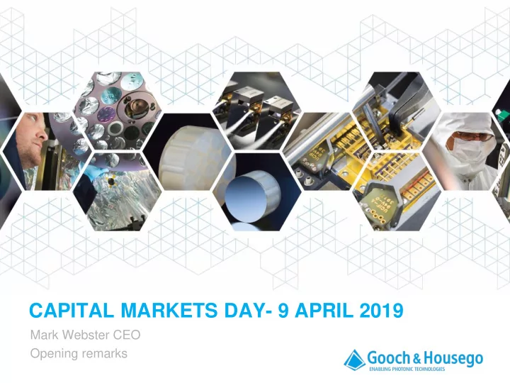 capital markets day 9 april 2019