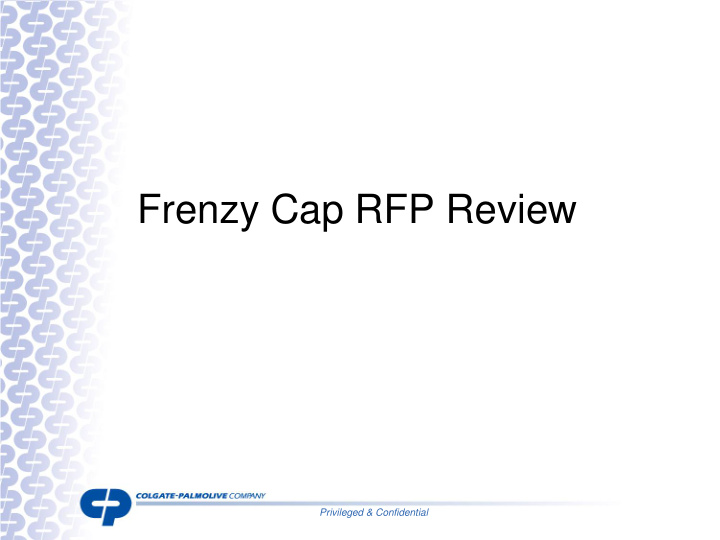 frenzy cap rfp review