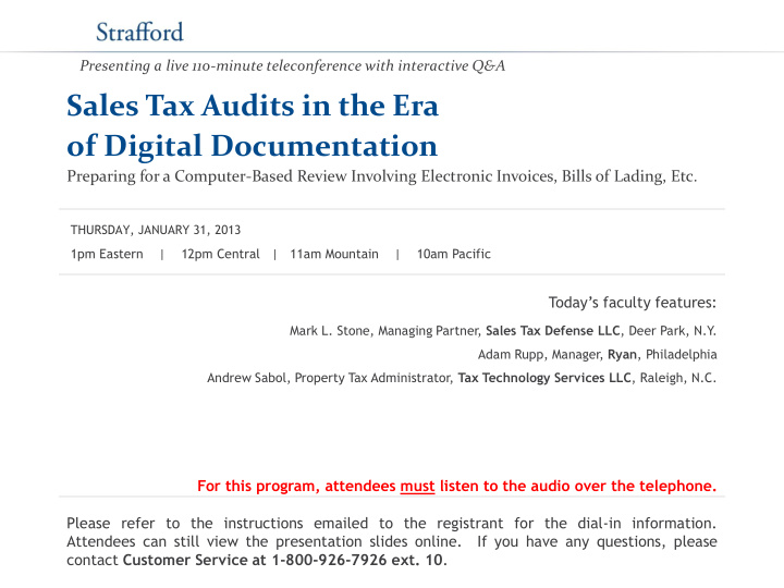 sales tax audits in the era of digital documentation