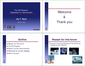 Welcome  Dedicated to Improvement  &amp;  Ja  Jay T. Ryan  T R an  Thank you  Thank you  June 21,