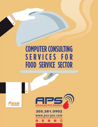 www.aps-pos.com  Restaurant Computer  Consulting Division  Services