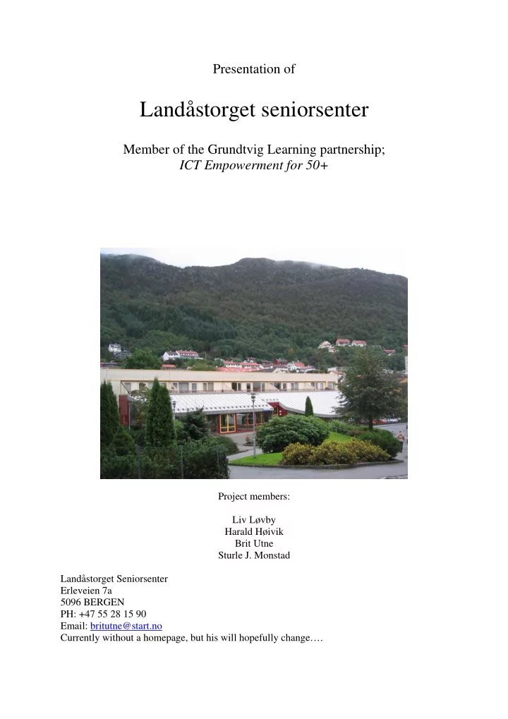 land storget seniorsenter