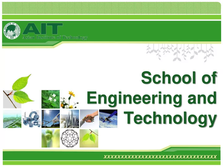 school of engineering and technology