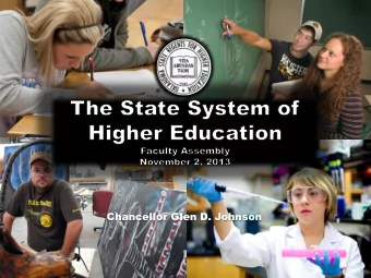 Chancellor Glen D. Johnson  On Line Task Force  MOOC  Safety and Security  Task Force  Massive Open