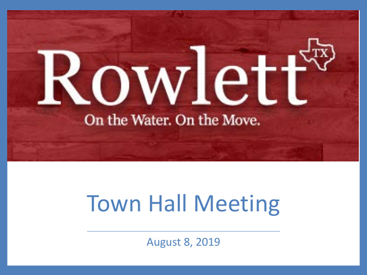 town hall meeting