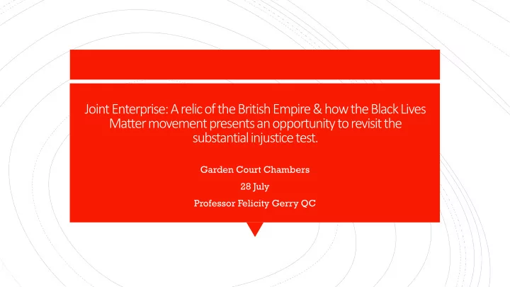 joint enterprise a relic of the british empire how the