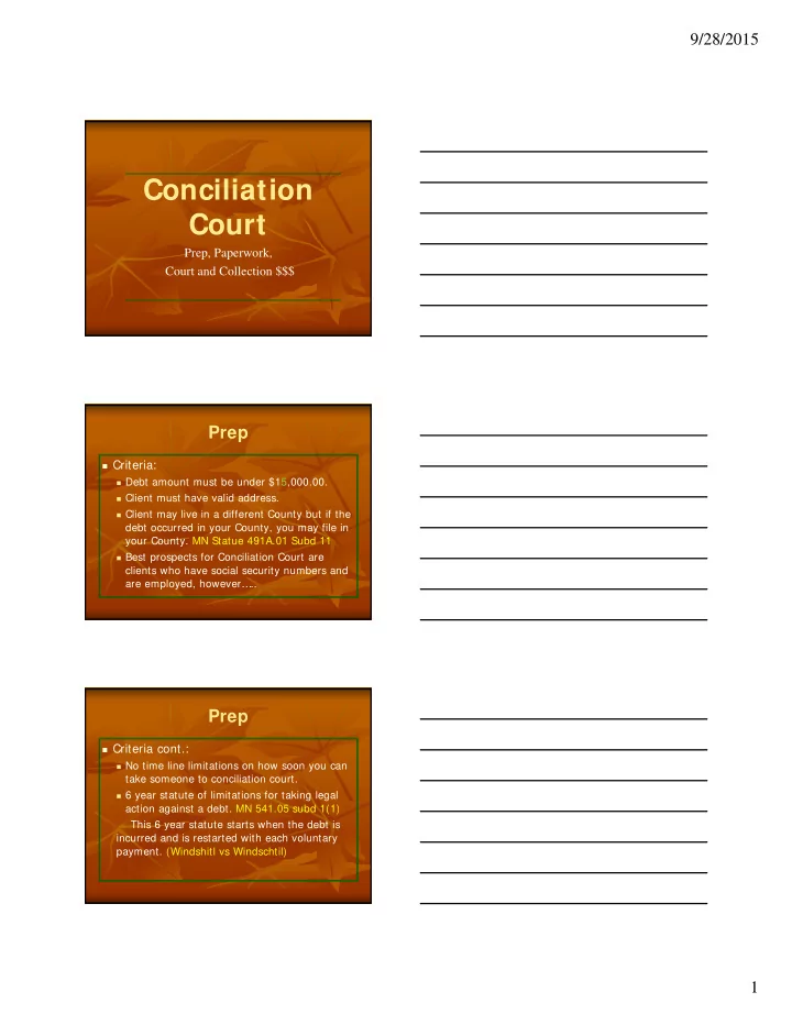 conciliation court