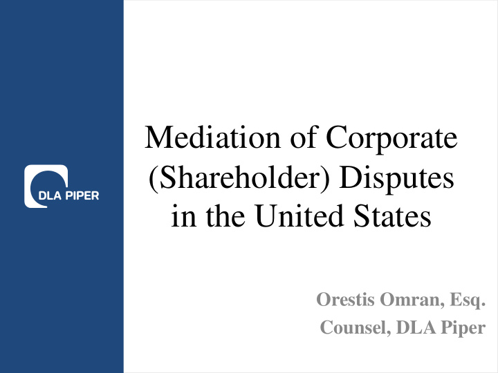 shareholder disputes