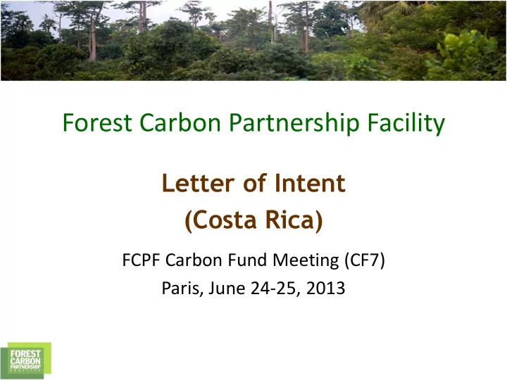 forest carbon partnership facility