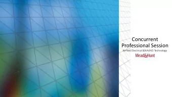 Concurrent  Professional Session  Airfield Electrical &amp;NAVAID Technology  Electrical Related