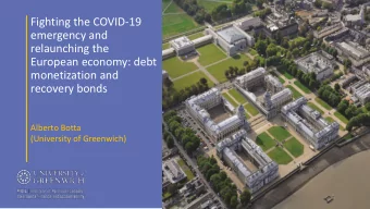 emergency and  relaunching the  European economy: debt  monetization and  recovery bonds  Alberto