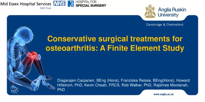 osteoarthritis a finite element study
