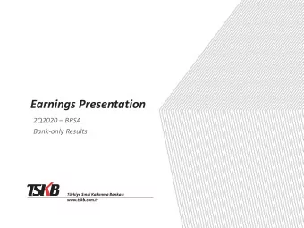 2020  Earnings Presentation 2Q2020  BRSA  Bank-only Results  Macro Outlook  Banking Sector
