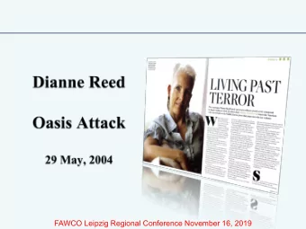 FAWCO Leipzig Regional Conference November 16, 2019  May 29, 2004  Early Morning   The
