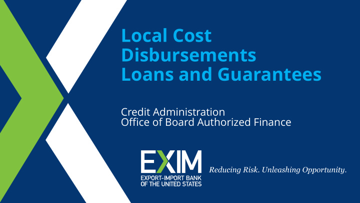 local cost disbursements loans and guarantees