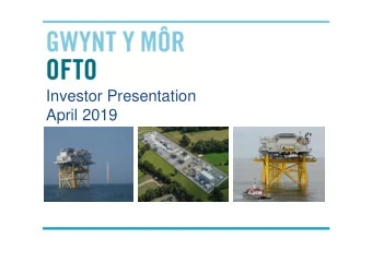 Gwynt y M r  OFTO plc  Investor Presentation  April 2019  Disclaimer  This material (the