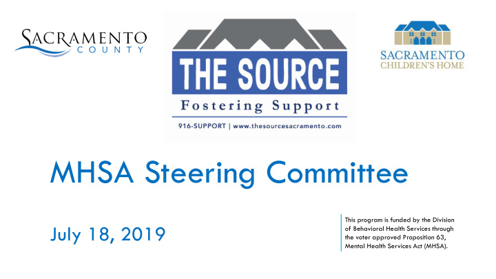 mhsa steering committee